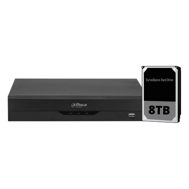 Dahua 4CH XVR with 8TB Installed - DH-XVR5104HS-4KL-I3-S2-8TB