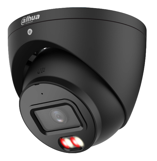 Dahua DH-IPC-HDW3667EM-S-IL-ANZ-BLK 6MP Full-Color IP Turret Camera with Mic & Strobe Light