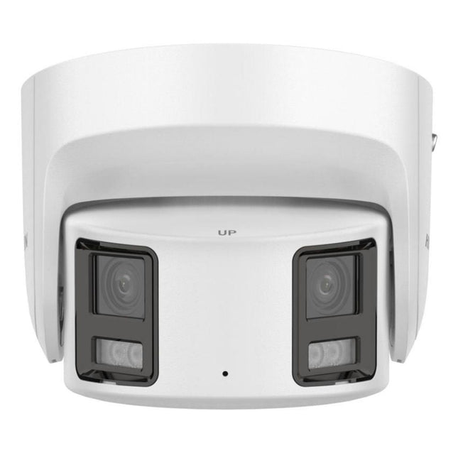 Hikvision DS-2CD2387G2P-LSU/SL-4 8MP ColorVu Panoramic Turret, 180 Degree, White Light, AcuSense, Built-in Mic, Speaker, Strobe, 4mm (2387G2P)