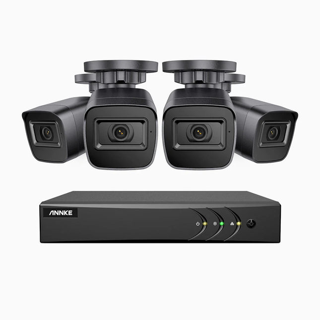 Annke EL200 8CH DVR 4-Camera 1080p Bullet Analog Security Kit, Smart Motion Detect, 66ft Night Vision, 4-in-1 Output, IP67