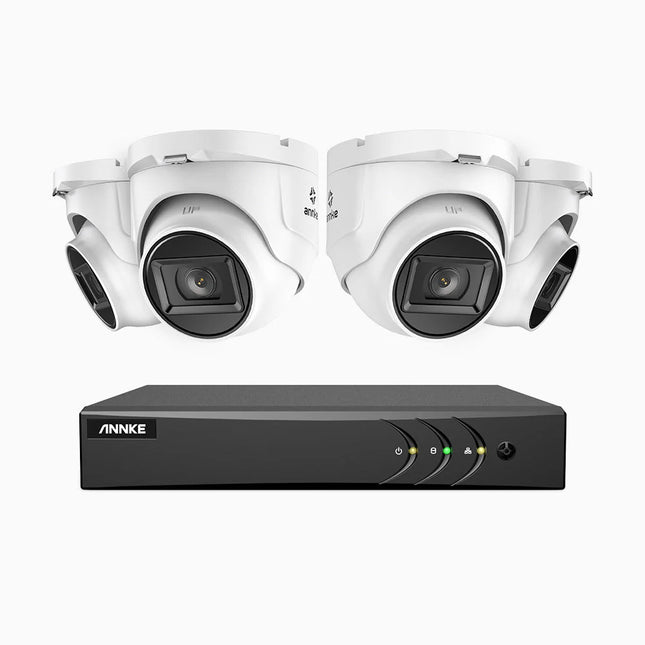 Annke EL200 8CH DVR 4-Camera 1080p Turret Analog Security Kit, Smart Motion Detect, 66ft Night Vision, 4-in-1 Output, IP67