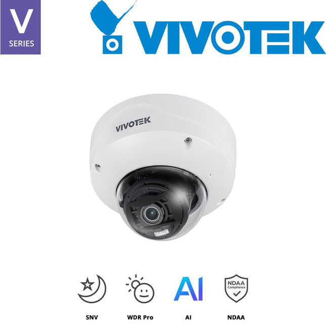 Vivotek V Series 5MP Motorised Dome Camera - FD9187-HT-V3