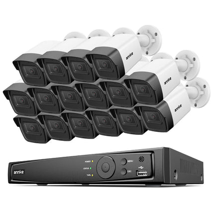 Annke Security Kit: 12x 5MP AI IP Cameras with Microphone, 16CH 12MP NVR, IP67 Weatherproof