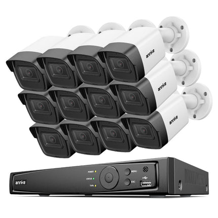 Annke H1200 16CH NVR 12 Cam 12MP Bullet Security System, Smart Dual Light, AI Detect, Mic