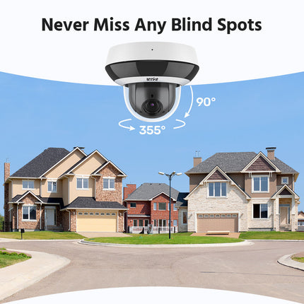Annke Security Kit: 4x 5MP PTZ Dome Cameras, 8CH NVR, AI Detection, Two-Way Audio, IntelliSense DarkVu, 4X PTZ Zoom
