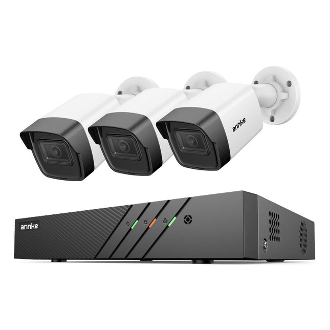 Annke Security Kit: 3x 5MP Bullet Cameras, 8CH NVR, Smart Dual Light, AI Detect, Mic