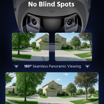 ANNKE 8CH 12MP Outdoor CCTV Security System, 6 Dual Lens Turret Cameras, 4K Panoramic View, Smart Dual Light