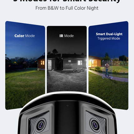 ANNKE 8CH 12MP Outdoor CCTV Security System, 2 Dual Lens Turret Cameras, 2 Dual Lens Bullet Cameras, 4K Panoramic View, Smart Dual Light