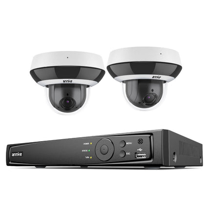 Annke Security Kit: 2x 5MP Dome Cameras, 8CH 4K NVR, Smart Dual Light, AI Detect, Mic