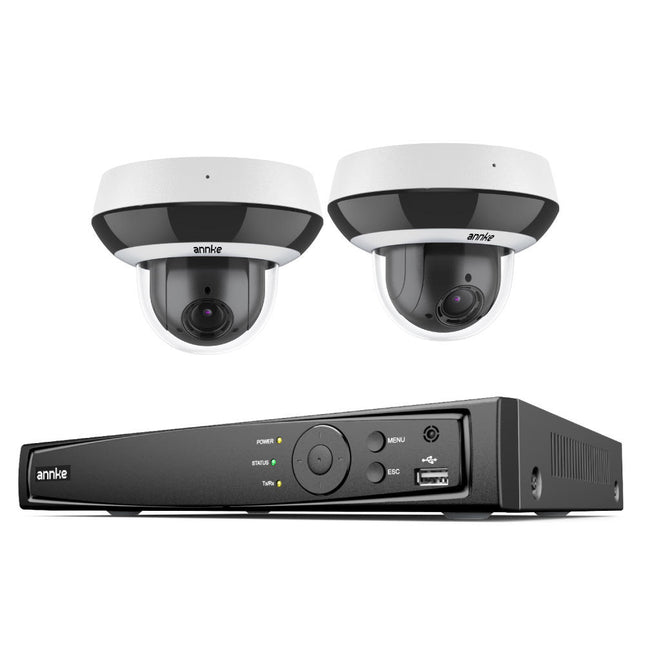 Annke Security Kit: 2x 5MP Dome Cameras, 8CH 4K NVR, Smart Dual Light, AI Detect, Mic