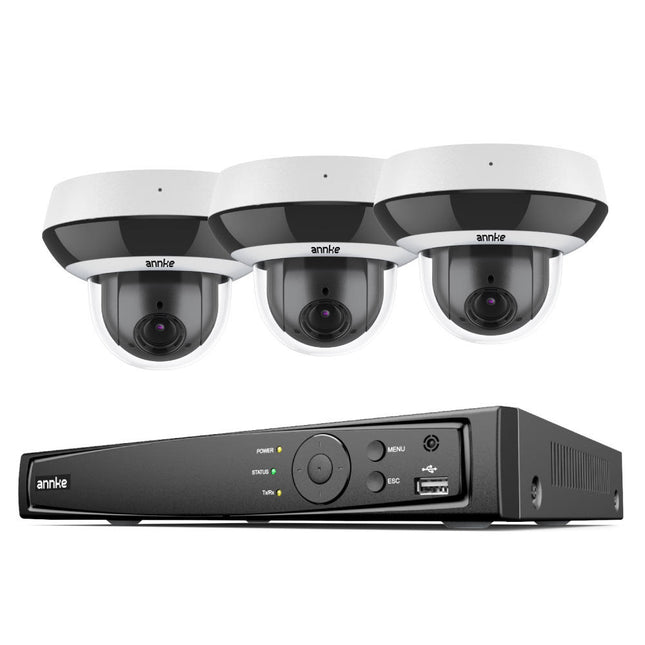 Annke Security Kit: 3x 5MP Dome Cameras, 8CH 4K NVR, Smart Dual Light, AI Detect, Mic
