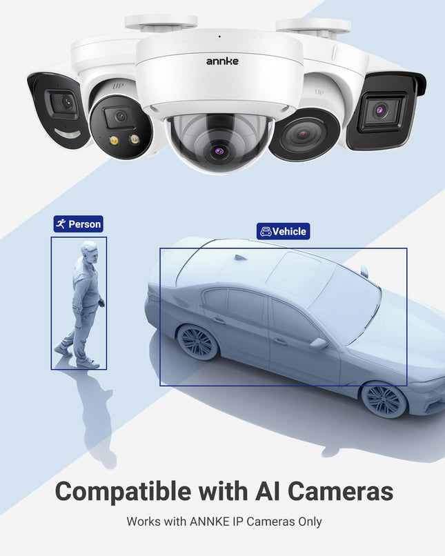 Annke Security Kit: 16x 2MP Bullet Cameras, 16CH NVR, Smart Dual Light, AI Detect, Mic