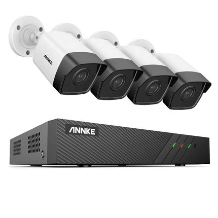 Annke Security Kit: 4x 5MP Bullet Cameras, 8CH 5MP NVR, Smart Dual Light, AI Detect, Mic