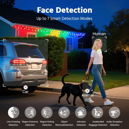 Annke Security Kit: 2x 5MP Dome Cameras, 8CH 4K NVR, Smart Dual Light, AI Detect, Mic