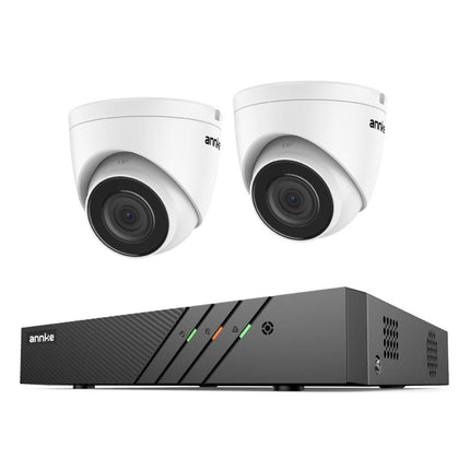 Annke Security Kit: 2x 5MP Turret Cameras, 8CH 5MP NVR, Built-in Microphone, IR Night Vision