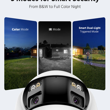 ANNKE 8CH 12MP Outdoor CCTV Security System, 2 Dual Lens Turret Cameras, 4K Panoramic View, Smart Dual Light, Two-Way Audio, AI Human & Vehicle Detection