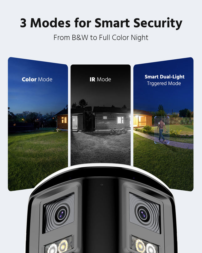 Annke 8CH NVR 6 Cam 12MP Dual Lens Security System (3 Bullet + 3 Turret), 4K Panoramic View, Smart Dual Light
