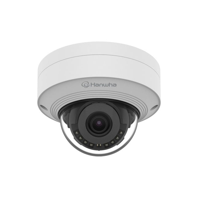 Hanwha Q Core 8MP Outdoor AI Vandal Dome Camera, H.265, 20m IR, IK10, 3mm Lens - QNV-C9011R
