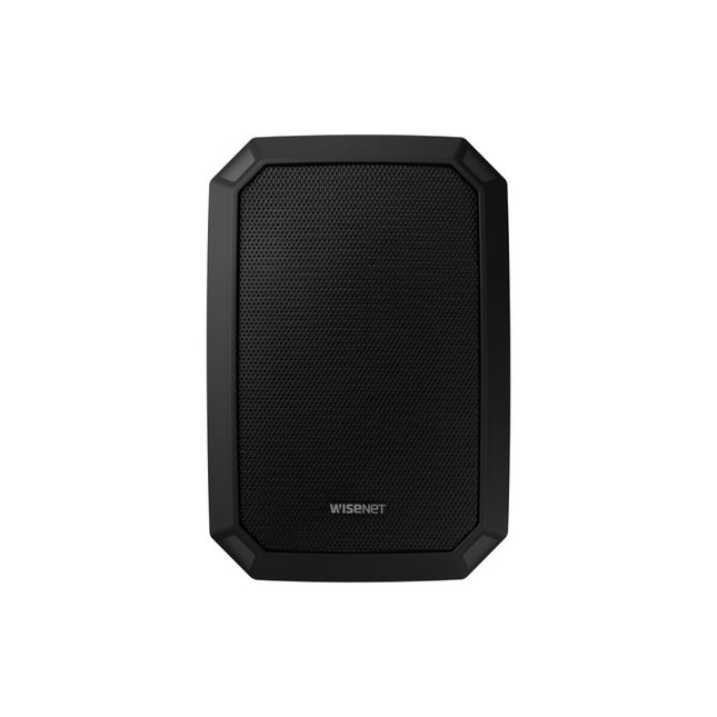Hanwha IP Wall Speaker, PoE, SIP, 120Hz, IP45, Black - SPA-W100B