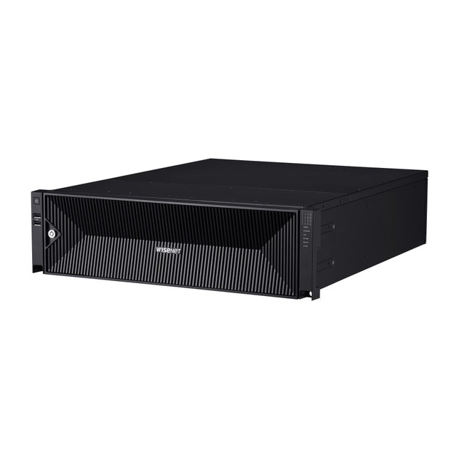 Hanwha Wisenet 64ch NVR, H265, 400Mbps, Dual PSU, No HDD, (16 SATA 160TB max) - XRN-6410DB4