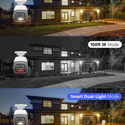 Annke Security Kit: 4x 2MP Bullet Cameras, 8CH NVR, Smart Dual Light, AI Detect, Mic
