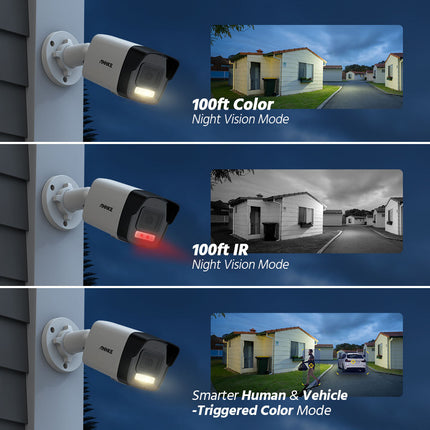 Annke Security Kit: 4x 3K 5MP Bullet Cameras, 8CH NVR, AI Detect, Smart Dual Light, Mic