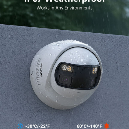 Annke 8CH NVR 6 Cam 12MP Dual Lens Security System (3 Bullet + 3 Turret), 4K Panoramic View, Smart Dual Light