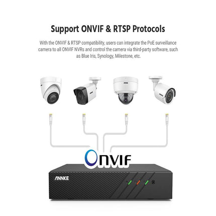 Annke Security Kit: 4x 5MP Dome Cameras, 8CH NVR, Smart Dual Light, AI Detect, Mic