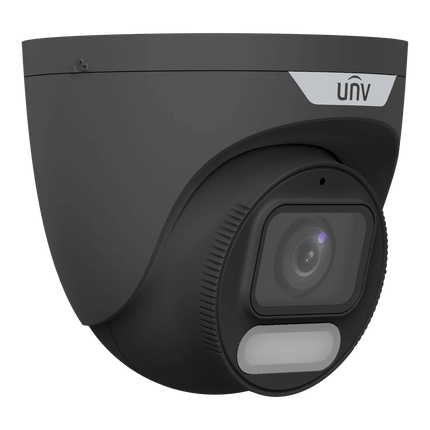 Uniview IPC3628LE-ADF28K-WP-BK 8MP OwlView Turret Camera – 2.8mm Fixed Lens, Warm Light, Built-in Mic, IP67 Weatherproof – 3628