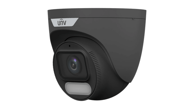 Uniview IPC3628LE-ADF28K-WP-BK 8MP OwlView Turret Camera – 2.8mm Fixed Lens, Warm Light, Built-in Mic, IP67 Weatherproof – 3628