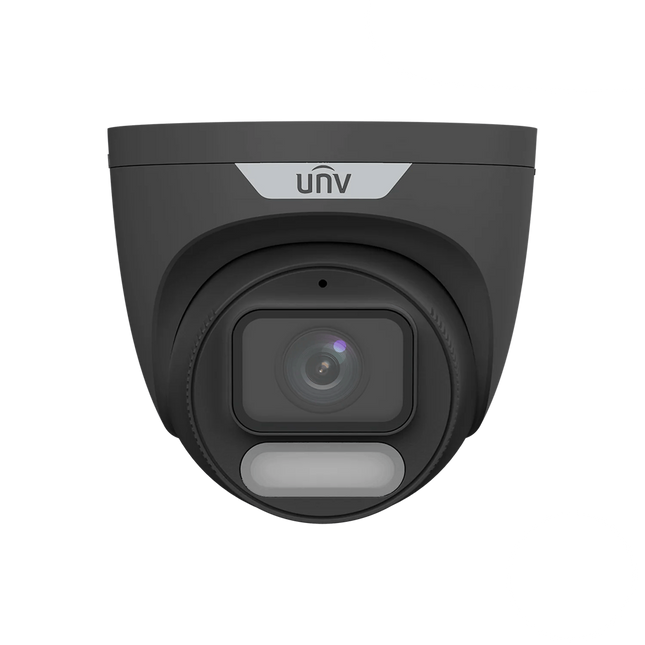 Uniview IPC3628LE-ADF28K-WP-BK 8MP OwlView Turret Camera – 2.8mm Fixed Lens, Warm Light, Built-in Mic, IP67 Weatherproof – 3628