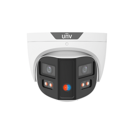 Uniview Security Camera: 8MP Double-Light Alarm Binocular Turret - IPC3K28SE-ADF28KMC-DL-I0