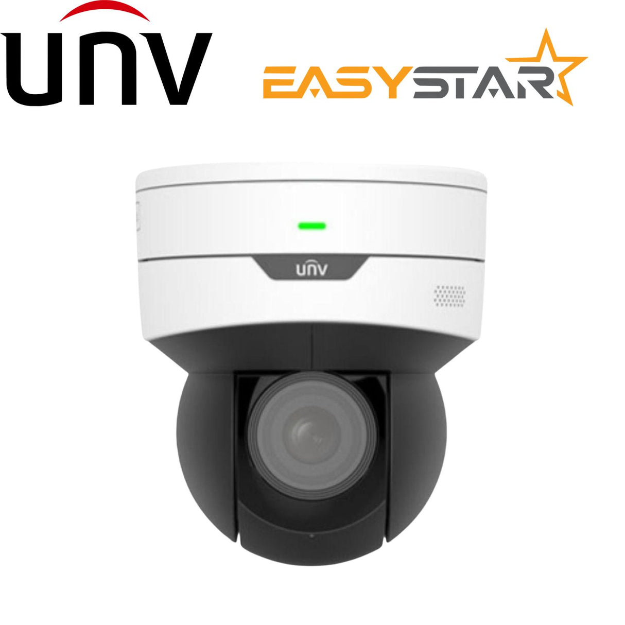 Uniview Security Camera: 5MP Starlight, Mini PTZ Dome, 2 Way Audio