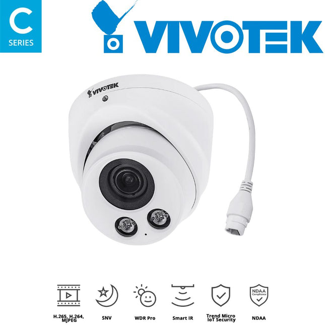 Vivotek C Series 5MP Motorised Turret Camera - IT9388-HT