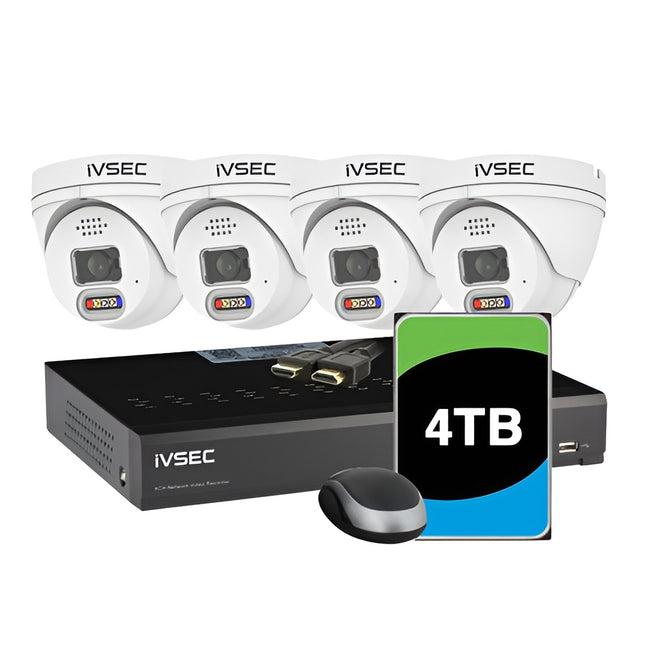 IVSEC 8-Channel Security Kit: 4 X 5MP NC110ADX Cameras + 8-Port PoE NVR (NR308XD-4TB) – IVK-29B