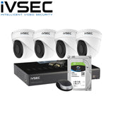 IVSEC 8 Channel Security Kits: 12MP NVR, 4 X 12MP Turret, 2TB HDD - IVK-54