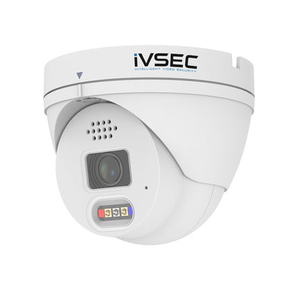 IVSEC Security Camera: 12MP Turret fixed, 3.6mm, 15FPS, POE, IP66, 30M IR, MIC, IVS - NC340XB