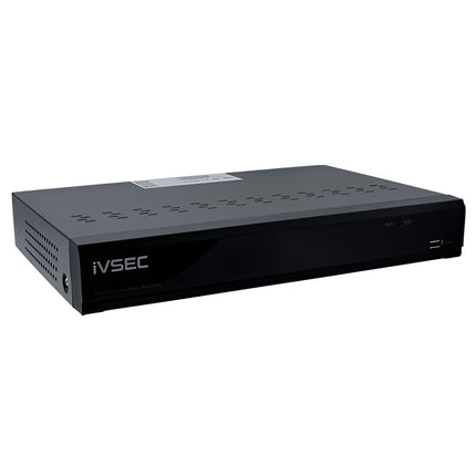IVSEC NR008XB 8-Channel LX Series PoE NVR, 12MP, 8 PoE Ports, 1 Bay, 4K HDMI, Basic IVS