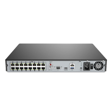 Annke NR168 8MP (4K) 16-Channel H.265+ Network Video Recorder, Dual HDD Support, RTSP