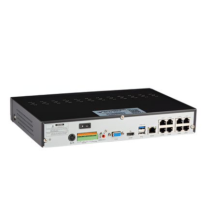 IVSEC NR3082XB-4TB 8-Channel PoE NVR, 12MP, 8 PoE Ports, 2 HDD Bays with 4TB Preinstalled HDD, H.265+