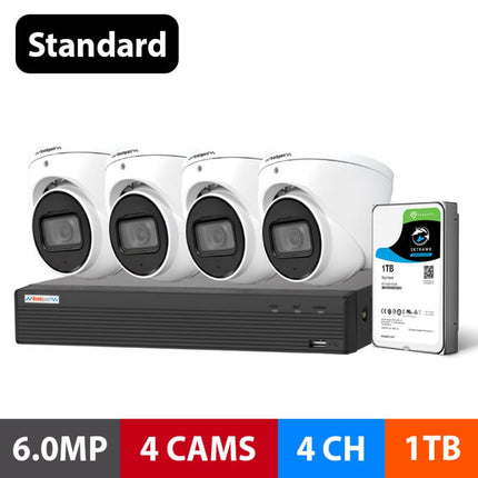 Watchguard L Series 4 Camera 6.0MP IP Surveillance Kit (Fixed, 1TB, 4 Ch) - NVRKIT-L461-4C
