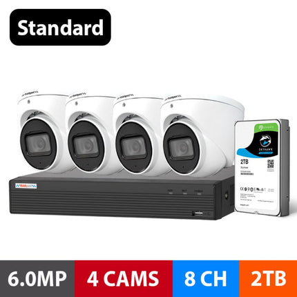Watchguard L Series 4 Camera 6.0MP IP Surveillance Kit (Fixed, 2TB, 8 Ch) - NVRKIT-L862-4C