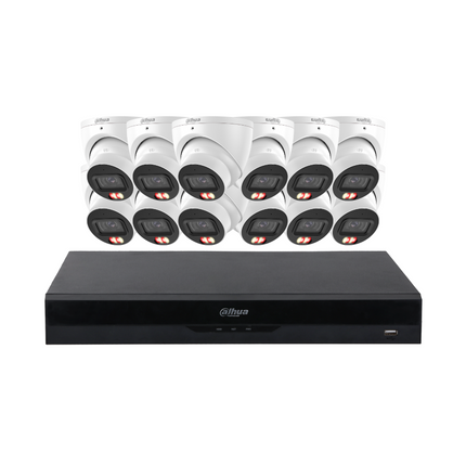 Dahua Security Kit: 12x 8MP (4K Ultra HD) 3X67 Turrets, SMD 4.0, Mic, LED, AI, NVR