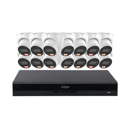 Dahua Security Kit: 14x 8MP (4K Ultra HD) 3X67 Turrets, SMD 4.0, Mic, LED, AI, NVR
