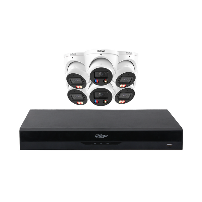 Dahua CCTV Kit: 4x HDW3867EM-S-IL-ANZ, 2x TIOC 3.0, SMD 4.0, Siren & Lights, Smart Dual Light