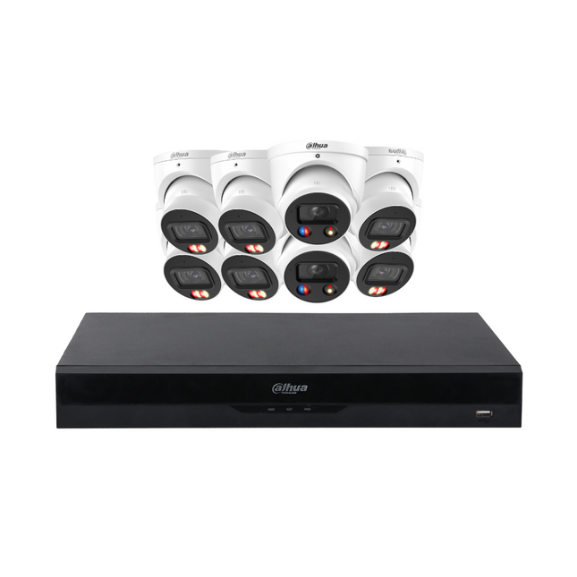 Dahua CCTV Kit: 6x HDW3867EM-S-IL-ANZ, 2x TIOC 3.0, SMD 4.0, Siren & Lights, Smart Dual Light