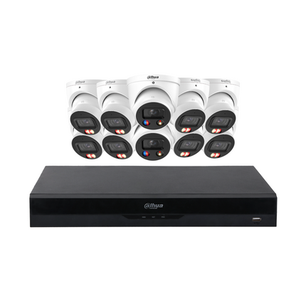 Dahua Security Kit: 8x Smart Dual Light, 2x TiOC 3.0 Turrets, SMD 4.0, Siren & Lights