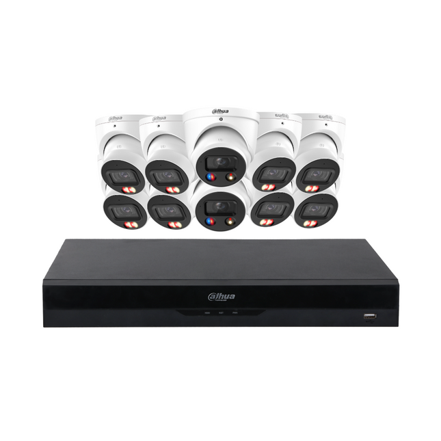 Dahua Security Kit: 8x Smart Dual Light, 2x TiOC 3.0 Turrets, SMD 4.0, Siren & Lights