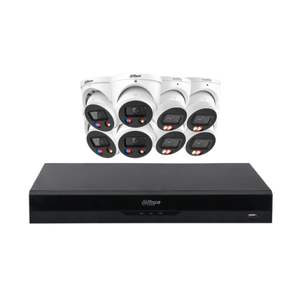 Dahua Security Kit: 4x Smart Dual Light, 4x TiOC 3.0 Turrets, SMD 4.0, Siren & Lights
