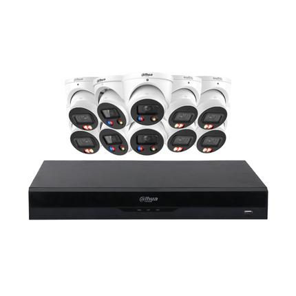 Dahua Security Kit: 6x Smart Dual Light, 4x TiOC 3.0 Turrets, SMD 4.0, Siren & Lights